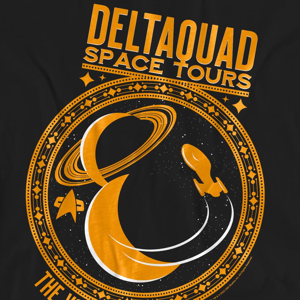 Black - Pack Shot - Star Trek Voyager Unisex Adult Space Tours T-Shirt