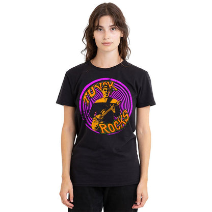 Black - Side - Star Trek Voyager Unisex Adult Rocks Tuvok T-Shirt