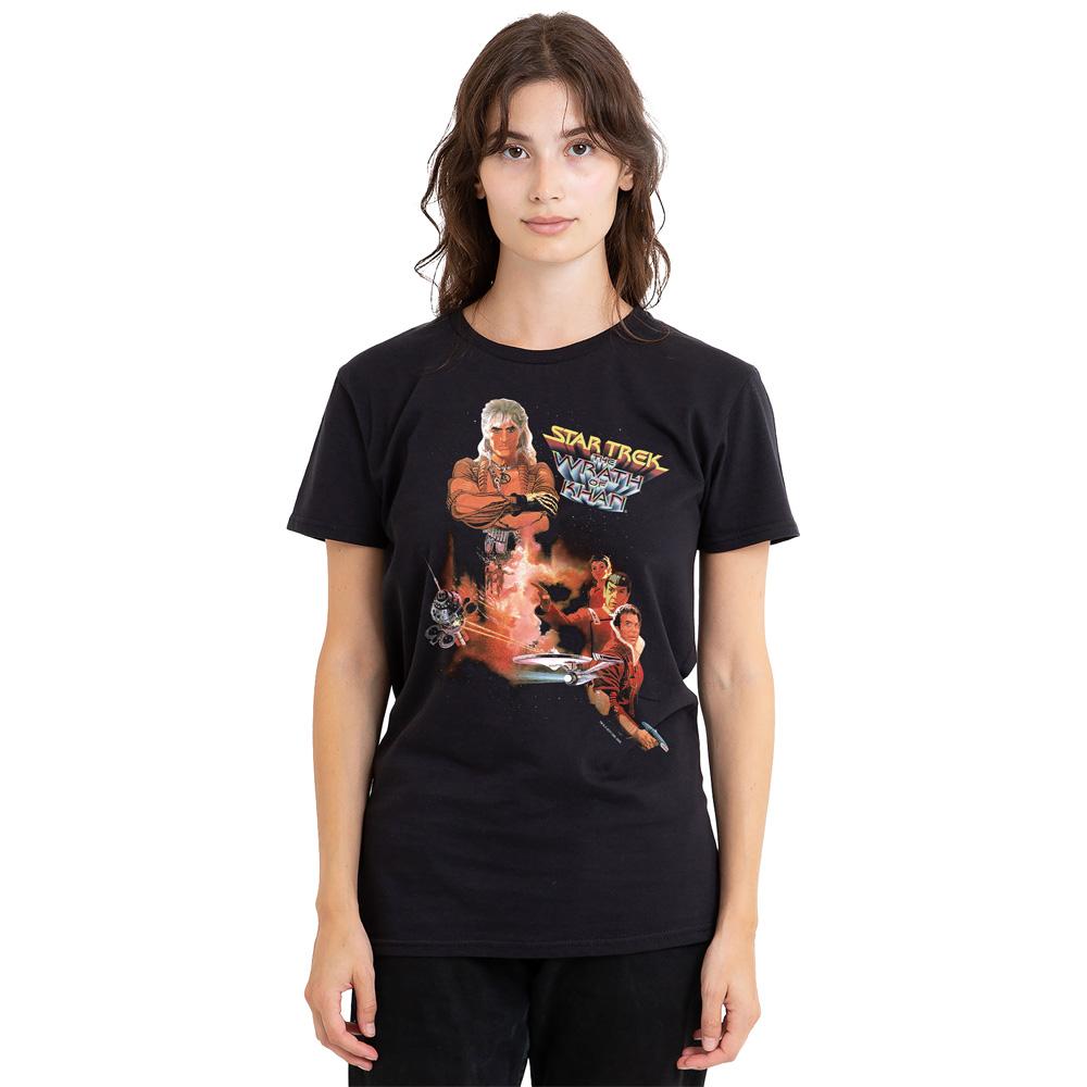 Black - Side - Star Trek Unisex Adult Wrath of Khan T-Shirt
