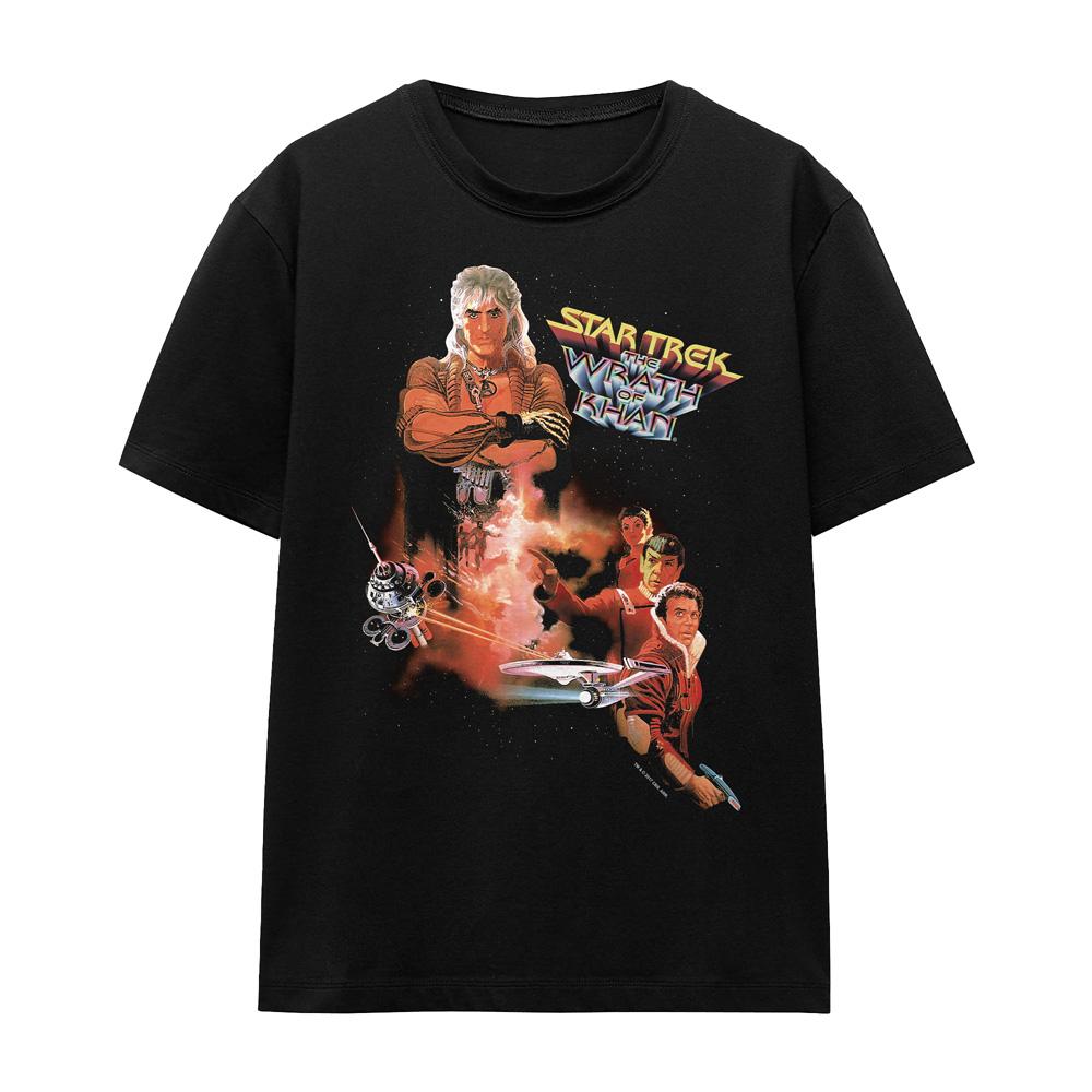 Black - Front - Star Trek Unisex Adult Wrath of Khan T-Shirt