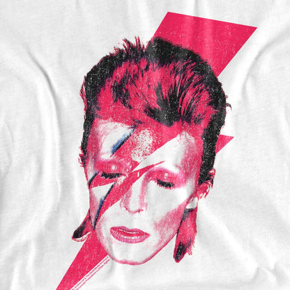 White - Pack Shot - David Bowie Unisex Adult Aladdin Sane T-Shirt