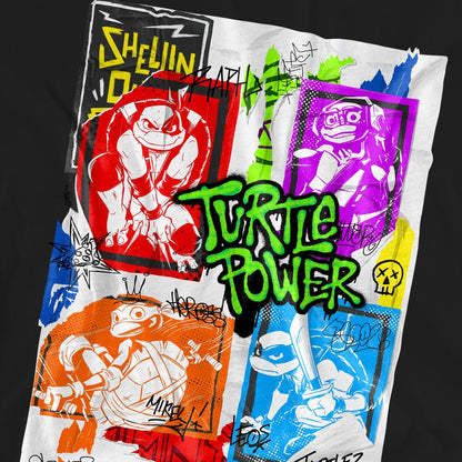 Black - Pack Shot - Tales of the Teenage Mutant Ninja Turtles Unisex Adult Lino Poster T-Shirt