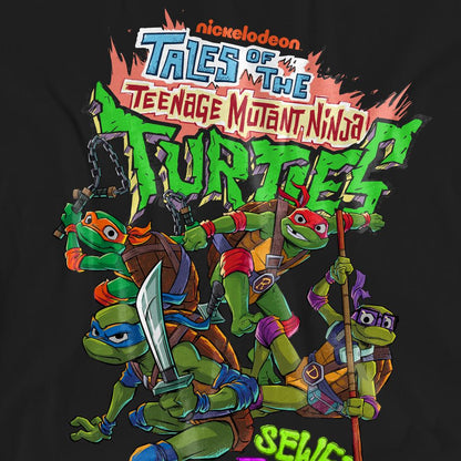 Black - Pack Shot - Tales of the Teenage Mutant Ninja Turtles Unisex Adult Sewer Squad T-Shirt