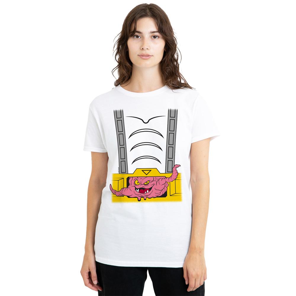White - Side - Teenage Mutant Ninja Turtles Unisex Adult Krang Suit T-Shirt