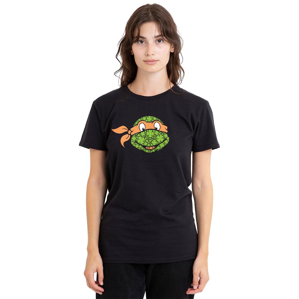 Black - Side - Teenage Mutant Ninja Turtles Unisex Adult Michelangelo Clover St Patricks Day T-Shirt
