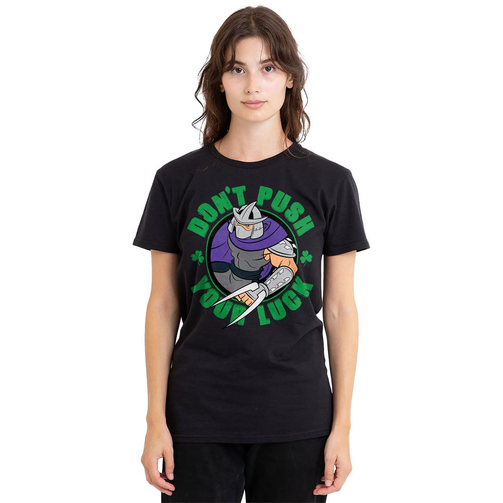 Black - Side - Teenage Mutant Ninja Turtles Unisex Adult Luck Shredder St Patricks Day T-Shirt