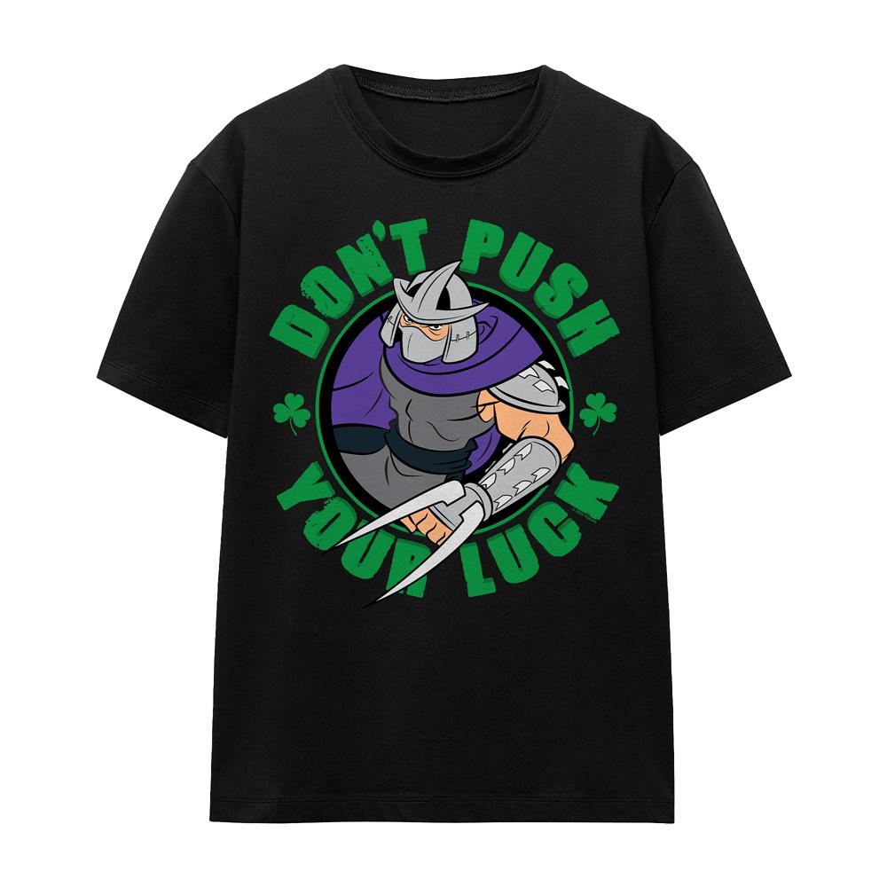 Black - Front - Teenage Mutant Ninja Turtles Unisex Adult Luck Shredder St Patricks Day T-Shirt