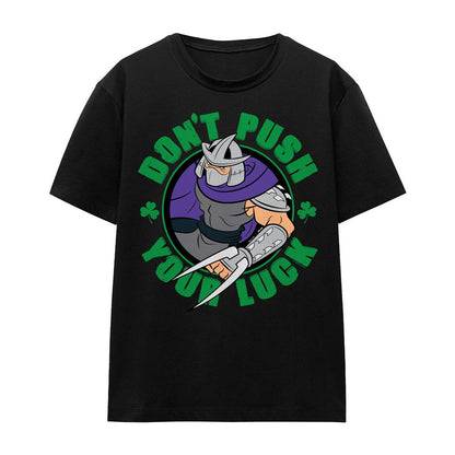 Black - Front - Teenage Mutant Ninja Turtles Unisex Adult Luck Shredder St Patricks Day T-Shirt