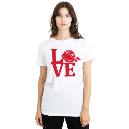 White - Side - Teenage Mutant Ninja Turtles Unisex Adult Love Valentine`s Day T-Shirt
