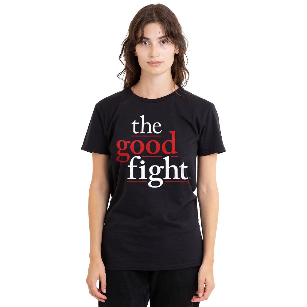 Black - Side - The Good Fight Unisex Adult Logo T-Shirt