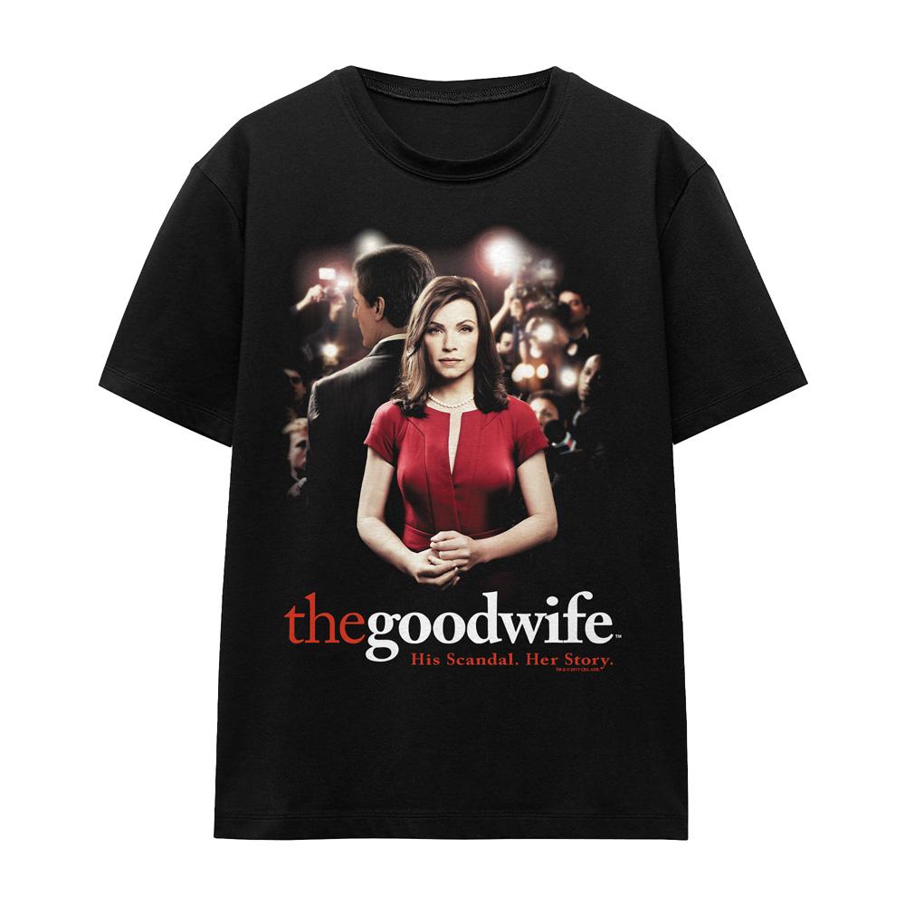 Black - Front - The Good Wife Unisex Adult Bad Press T-Shirt