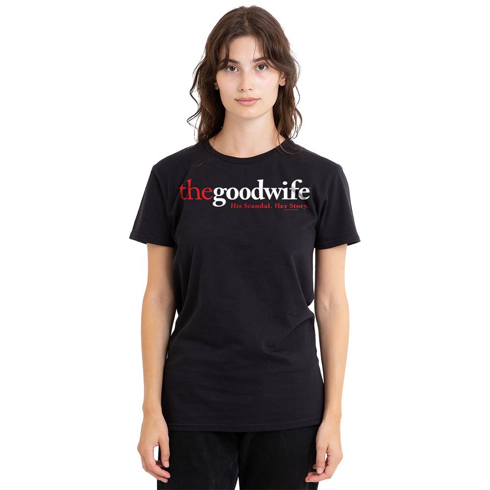 Black - Side - The Good Wife Unisex Adult Logo T-Shirt