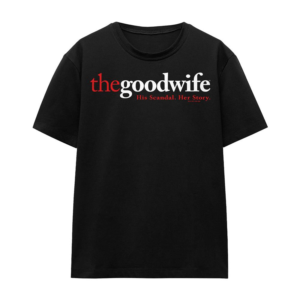 Black - Front - The Good Wife Unisex Adult Logo T-Shirt