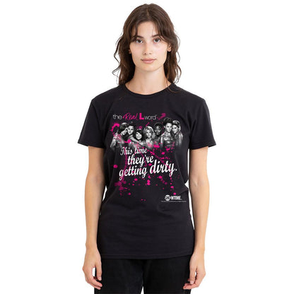 Black - Side - The Real L Word Unisex Adult Dirty T-Shirt