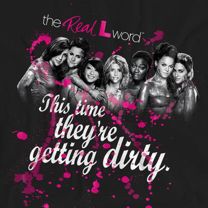 Black - Pack Shot - The Real L Word Unisex Adult Dirty T-Shirt