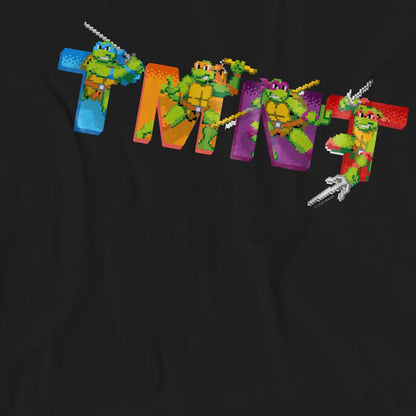 Black - Pack Shot - Teenage Mutant Ninja Turtles Unisex Adult Arcade Main Screen T-Shirt