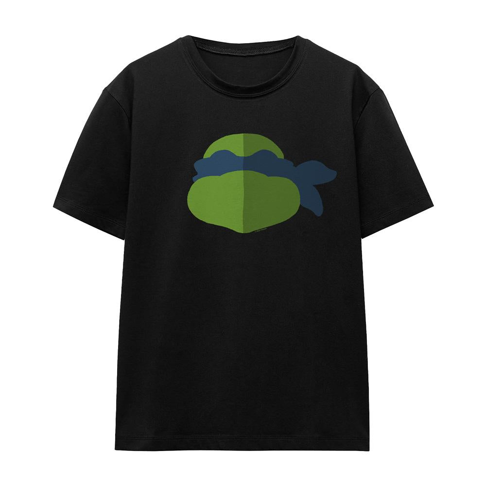 Black - Front - Teenage Mutant Ninja Turtles Unisex Adult Leonardo Face T-Shirt