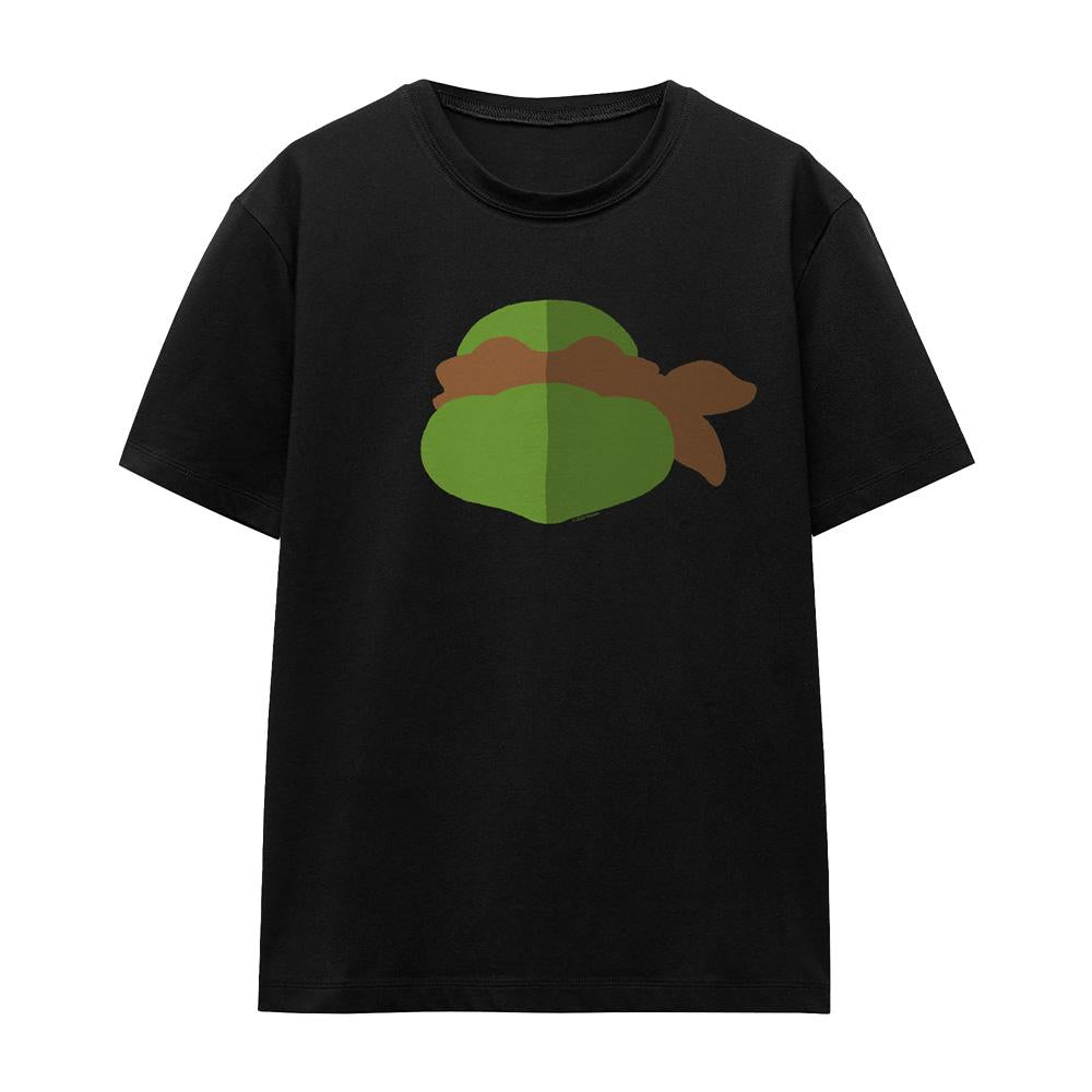 Black - Front - Teenage Mutant Ninja Turtles Unisex Adult Michelangelo Face T-Shirt