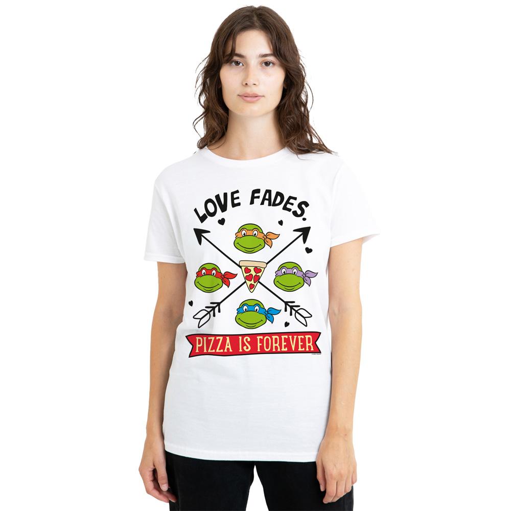 White - Side - Teenage Mutant Ninja Turtles Unisex Adult Pizza Is Forever T-Shirt