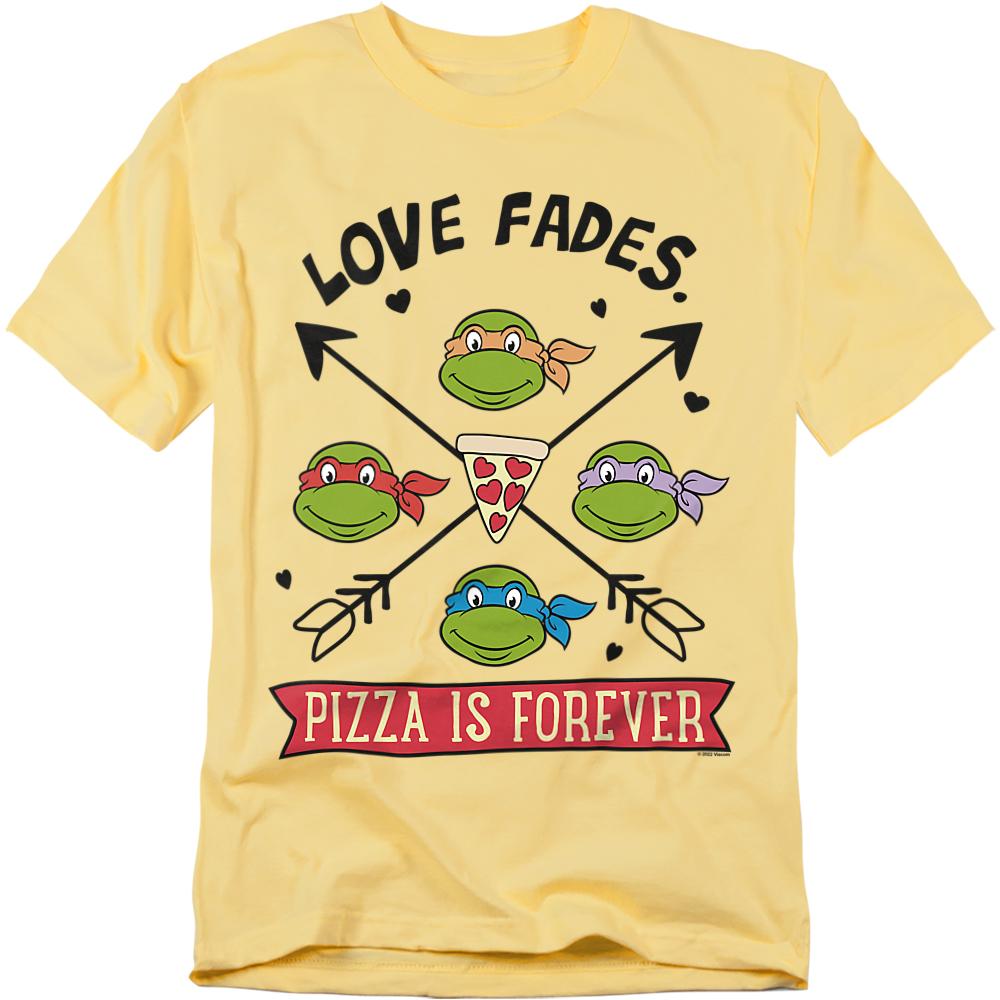 Banana Yellow - Front - Teenage Mutant Ninja Turtles Unisex Adult Pizza Is Forever T-Shirt