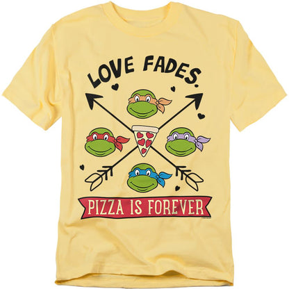 Banana Yellow - Front - Teenage Mutant Ninja Turtles Unisex Adult Pizza Is Forever T-Shirt