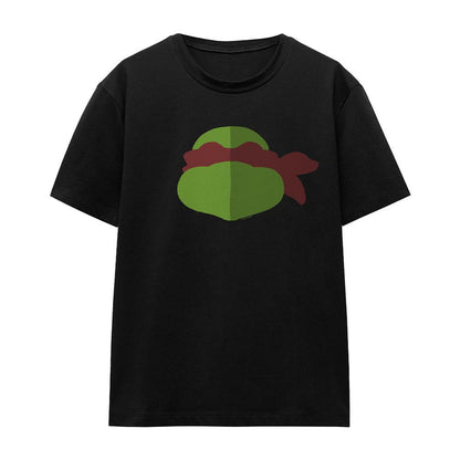 Black - Front - Teenage Mutant Ninja Turtles Unisex Adult Raphael Face T-Shirt