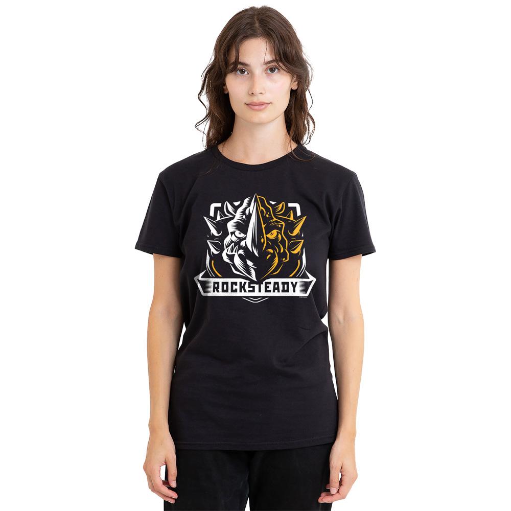 Black - Side - Teenage Mutant Ninja Turtles Unisex Adult Rocksteady T-Shirt