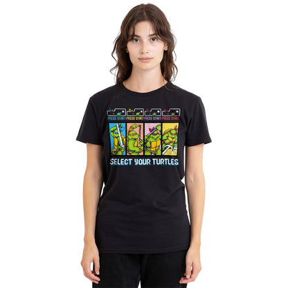 Black - Side - Teenage Mutant Ninja Turtles Unisex Adult Select Your Turtles T-Shirt