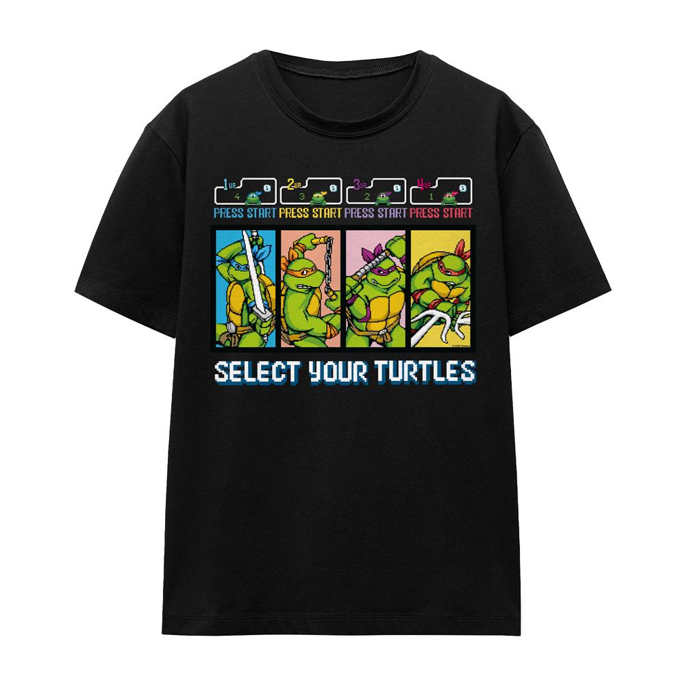 Black - Front - Teenage Mutant Ninja Turtles Unisex Adult Select Your Turtles T-Shirt
