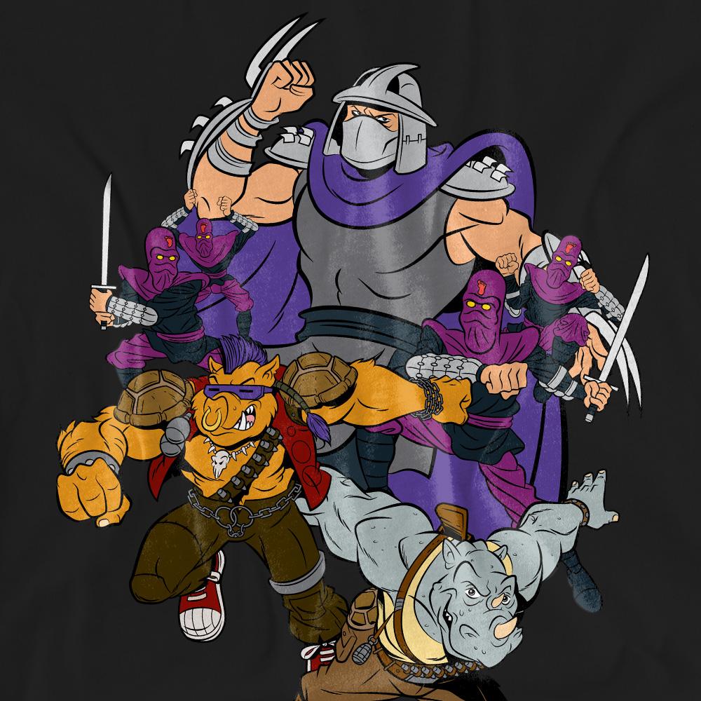 Black - Pack Shot - Teenage Mutant Ninja Turtles Unisex Adult Shredder And Foot Clan T-Shirt