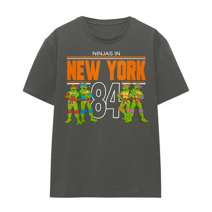 Charcoal - Front - Teenage Mutant Ninja Turtles Unisex Adult TMNT NYC T-Shirt