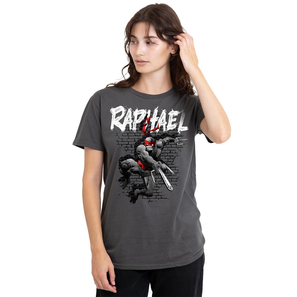 Charcoal - Side - Teenage Mutant Ninja Turtles Unisex Adult Raphael T-Shirt