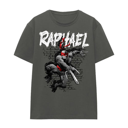 Charcoal - Front - Teenage Mutant Ninja Turtles Unisex Adult Raphael T-Shirt