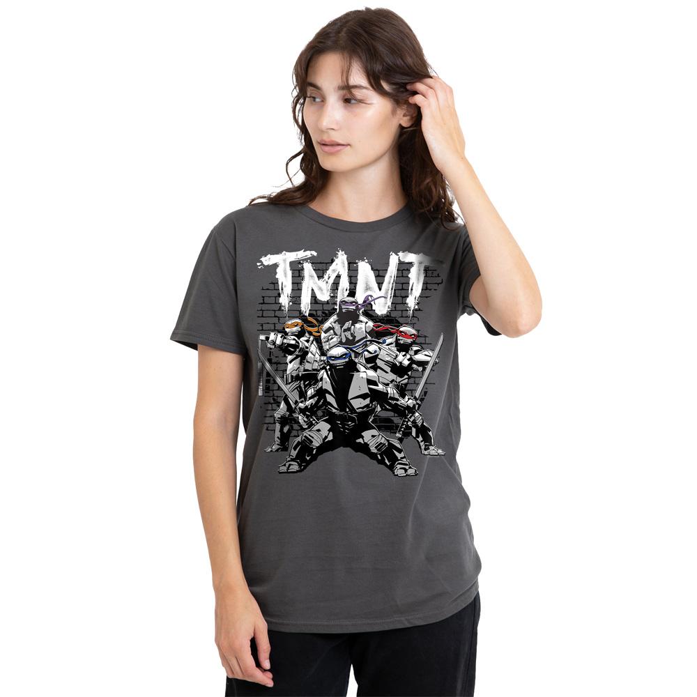 Charcoal - Side - Teenage Mutant Ninja Turtles Unisex Adult TMNT Team T-Shirt
