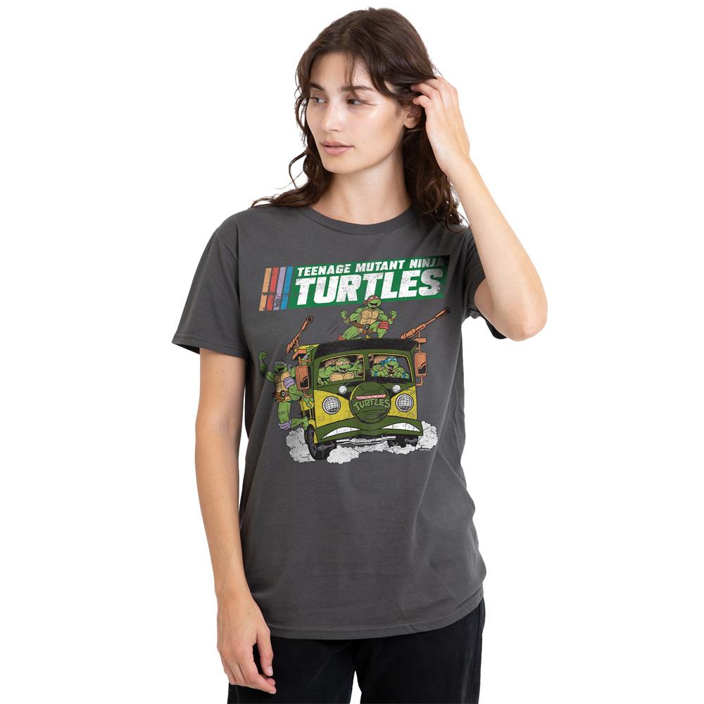 Charcoal - Side - Teenage Mutant Ninja Turtles Unisex Adult Van T-Shirt
