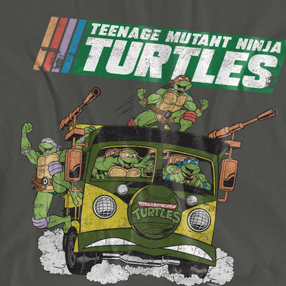 Charcoal - Pack Shot - Teenage Mutant Ninja Turtles Unisex Adult Van T-Shirt