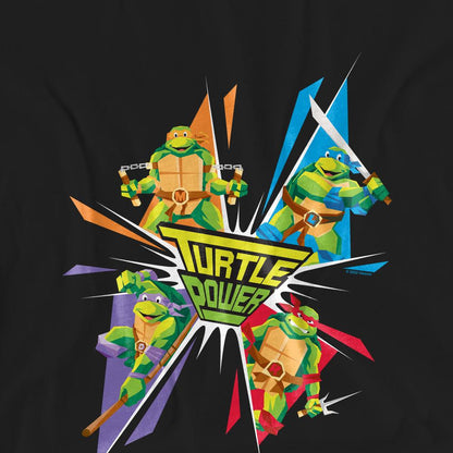 Black - Pack Shot - Teenage Mutant Ninja Turtles Unisex Adult Turtle Power T-Shirt