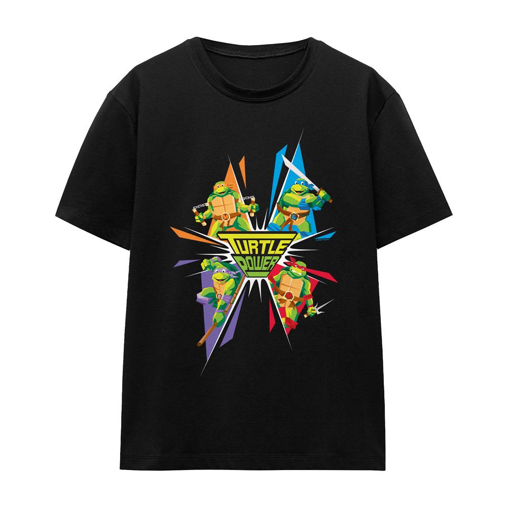 Black - Front - Teenage Mutant Ninja Turtles Unisex Adult Turtle Power T-Shirt