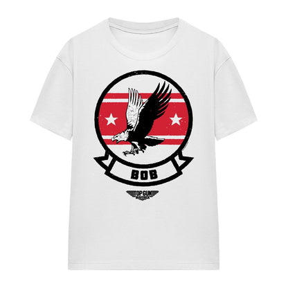 White - Front - Top Gun Unisex Adult Bob Logo T-Shirt