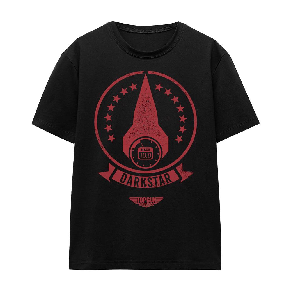Black - Front - Top Gun Unisex Adult Darkstar Logo T-Shirt