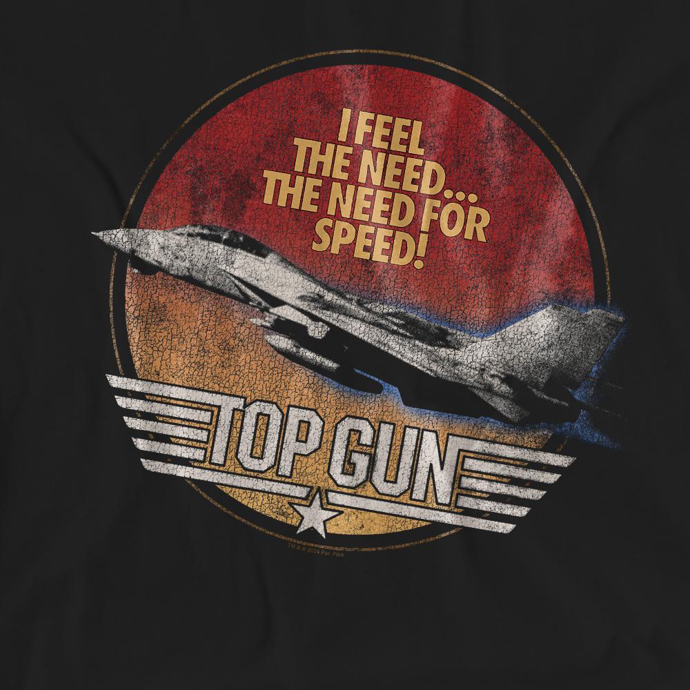 Black - Side - Top Gun Unisex Adult Fighter T-Shirt