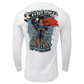 White - Back - Superman Mens Man Of Steel Lightning Long-Sleeved T-Shirt