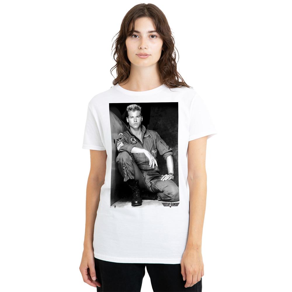 White - Side - Top Gun Unisex Adult Fresh Ice T-Shirt