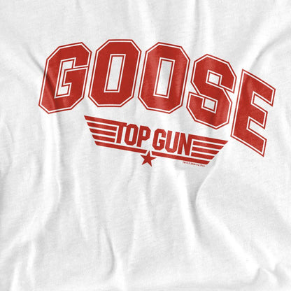 White - Pack Shot - Top Gun Unisex Adult Goose Varsity T-Shirt