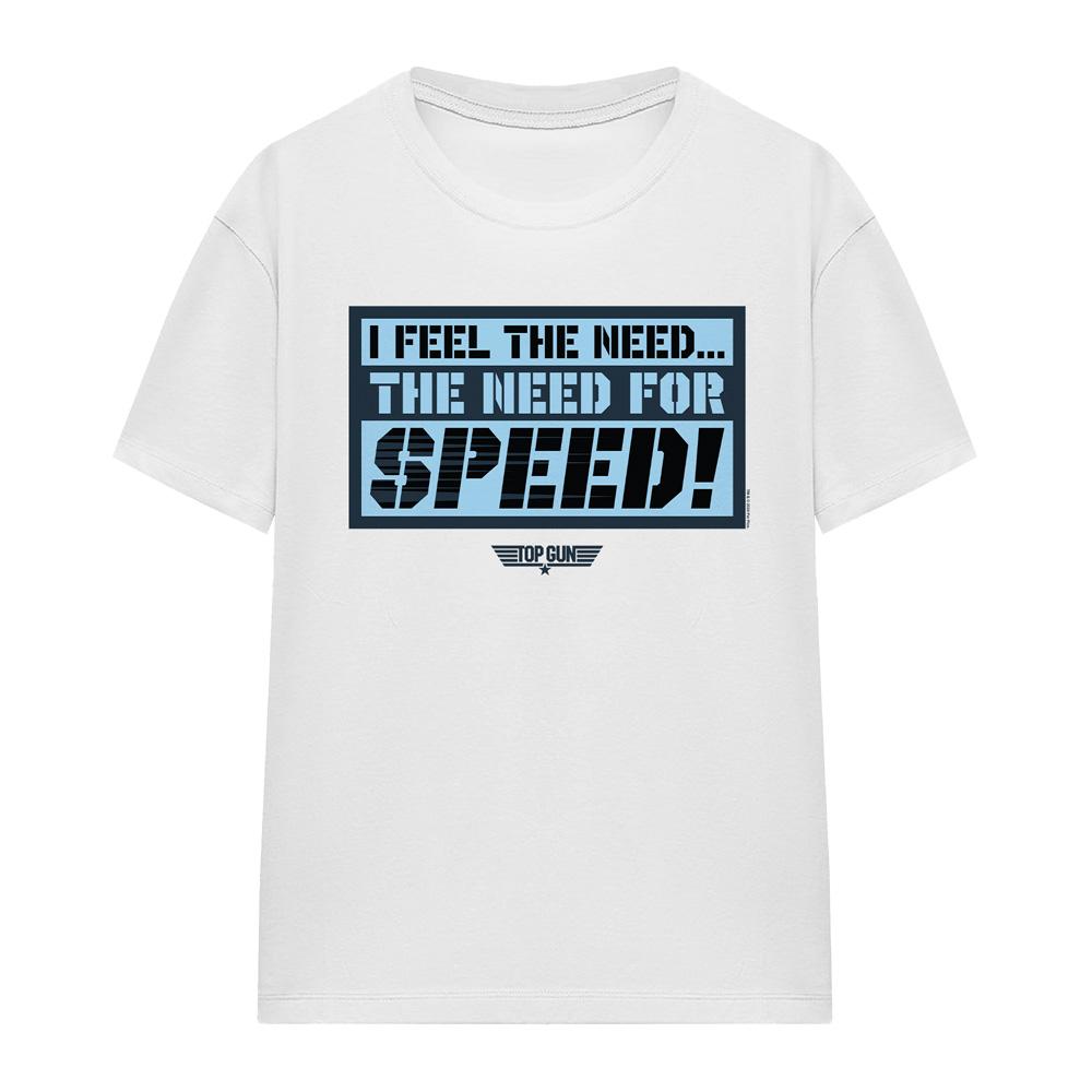 White - Front - Top Gun Unisex Adult I Feel The Need T-Shirt