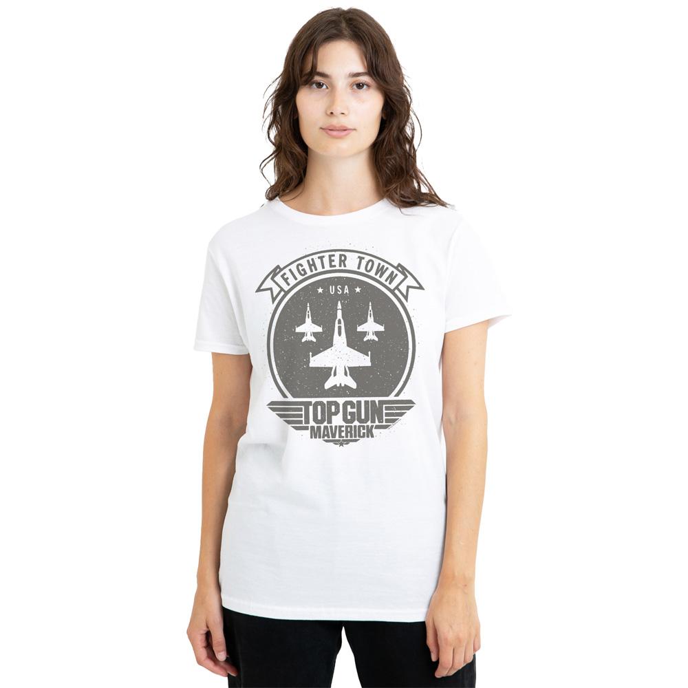 White - Lifestyle - Top Gun: Maverick, Top Gun: Maverick Unisex Adult Fighter Town T-Shirt