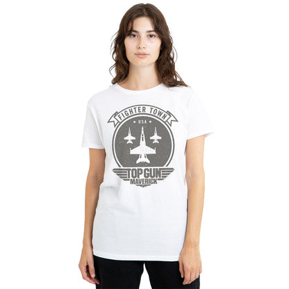 White - Lifestyle - Top Gun: Maverick, Top Gun: Maverick Unisex Adult Fighter Town T-Shirt