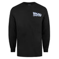Black - Front - Back To The Future Mens Logo Long-Sleeved T-Shirt