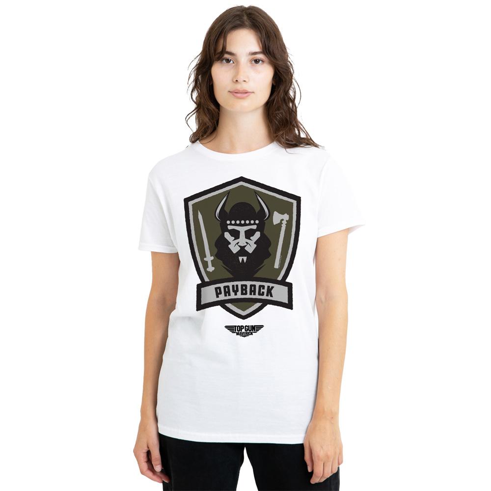 White - Side - Top Gun Unisex Adult Payback Logo T-Shirt