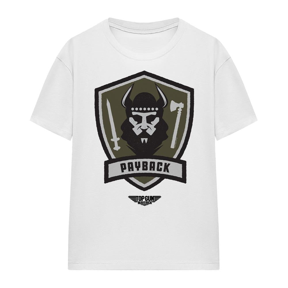 White - Front - Top Gun Unisex Adult Payback Logo T-Shirt